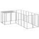 Chenil extérieur cage enclos parc animaux chien argenté 4,84 m² acier  02_0000278