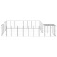 Chenil extérieur cage enclos parc animaux chien argenté 15,73 m² acier  02_0000241 