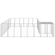 Chenil extérieur cage enclos parc animaux chien argenté 15,73 m² acier  02_0000242 