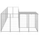 Chenil extérieur cage enclos parc animaux chien argenté 7,26 m² acier  02_0000298 