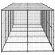 Chenil extérieur cage enclos parc animaux chien extérieur acier avec toit 12,1 m²  
