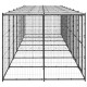 Chenil extérieur cage enclos parc animaux chien extérieur acier avec toit 16,94 m²  