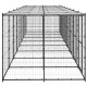 Chenil extérieur cage enclos parc animaux chien extérieur acier avec toit 19,36 m² helloshop26 02_0000394 