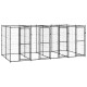 Chenil extérieur cage enclos parc animaux chien extérieur acier 9,68 m²  02_0000388