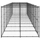 Chenil extérieur cage enclos parc animaux chien d'extérieur pour chiens acier 21,78 m²  02_0000362 