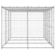 Chenil extérieur cage enclos parc animaux chien extérieur acier galvanisé avec toit 7,26 m²  