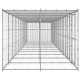 Chenil extérieur cage enclos parc animaux chien extérieur acier galvanisé avec toit 26,62 m²  