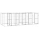 Chenil extérieur cage enclos parc animaux chien extérieur acier galvanisé 12,1 m²  02_0000405