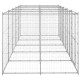 Chenil extérieur cage enclos parc animaux chien extérieur acier galvanisé 12,1 m²  02_0000405 