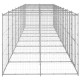 Chenil extérieur cage enclos parc animaux chien extérieur acier galvanisé 21,78 m²  02_0000412 