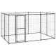 Chenil extérieur cage enclos parc animaux chien extérieur acier avec toit 7,26 m² 