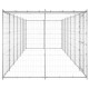 Chenil extérieur cage enclos parc animaux chien extérieur acier galvanisé avec toit 16,94 m²  