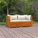 Canapé de jardin 2 places avec coussins bois d'acacia massif