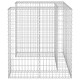 Mur en gabion pour poubelle acier galvanisé 110x100x110 cm 