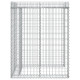 Mur de gabion pour poubelle 110x91x120 cm fer galvanisé 