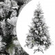 Sapin de noël à flocons de neige et pommes de pin 195 cm pvc/pe