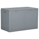 Boîte de rangement de jardin 180 l gris pp rotin