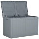 Boîte de rangement de jardin 180 l gris pp rotin 