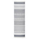 Tapis gris et blanc 80x300 cm coton