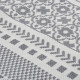 Tapis gris et blanc 160x230 cm coton 