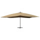 Parasol en porte-à-faux avec mât en bois 400 x 300 cm - Couleur au choix 