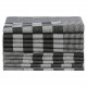 Serviettes de cuisine 10 pcs noir et blanc 50x70 cm coton 