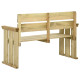 Banc de jardin meuble de patio d'extérieur terrasse 121 cm bois de pin imprégné helloshop26 02_0011213 