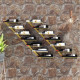 Casier à vin mural pour 7 bouteilles 2 pcs doré métal