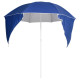 Parasol mobilier de jardin de plage avec parois latérales 215 cm bleu helloshop26 02_0008379 