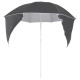Parasol de plage avec parois latérales 215 cm - Couleur au choix Anthracite