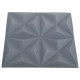 Panneaux muraux 3d 48 pcs 50x50 cm gris origami 12 m² 