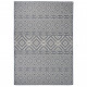 Tapis à tissage plat d'extérieur 140x200 cm rayures bleues