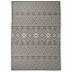 Tapis à tissage plat d'extérieur 120x170 cm rayures noires