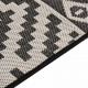 Tapis à tissage plat d'extérieur 120x170 cm rayures noires 