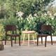 Chaises de jardin 2 pcs moka polypropylène