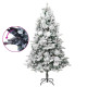  Sapin de Noël pré-éclairé avec neige floquée/cônes 195cm PVC/PE 