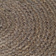 Tapis fait à la main jute rond 210 cm gris 