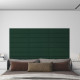 Panneaux muraux 12 pcs 60x15 cm tissu 1,08 m² - Couleur au choix Vert-foncé