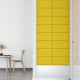 Panneaux muraux 12 pcs jaune clair 60x30 cm tissu 2,16 m² 