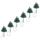 Arbres d'allée de noël 6 pcs avec led 45 cm pvc - Couleur d'éclairage au choix