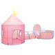 Tente de jeu pour enfants avec 250 balles rose 301x120x128 cm 
