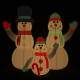Famille de bonhommes de neige gonflable avec led 360 cm 