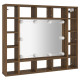 Armoire à miroir avec led chêne 91 x 15 x 76,5 cm marron helloshop26 02_0006669