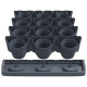 Ensemble de jardinières verticales 12 pcs anthracite pp 