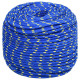 Corde de bateau 50 m polypropylène - Couleur et diamètre au choix Bleu