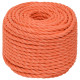 Corde de travail 25 m polypropylène - Couleur et diamètre au choix Orange