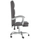 Fauteuil inclinable de bureau gris similicuir 