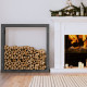 Support pour bois de chauffage bois de pin massif - Dimensions et couleur au choix Gris|100 x 25