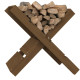 Porte-bûches 47x39,5x48 cm bois massif de pin – Couleur au choix 