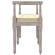 Banc beige 110x40x70 cm lin 